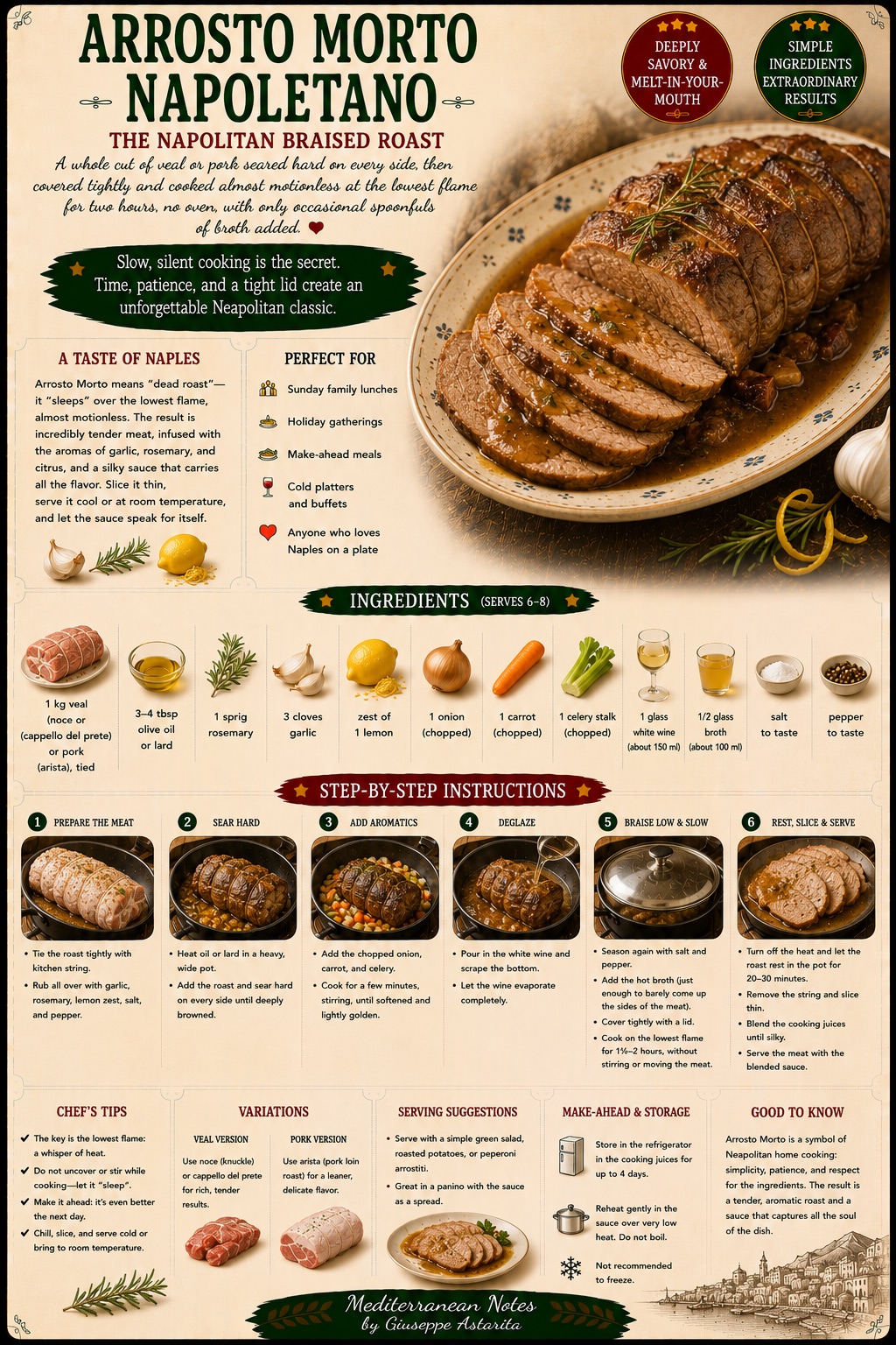 Arrosto Morto Napoletano — infographic by Giuseppe Astarita