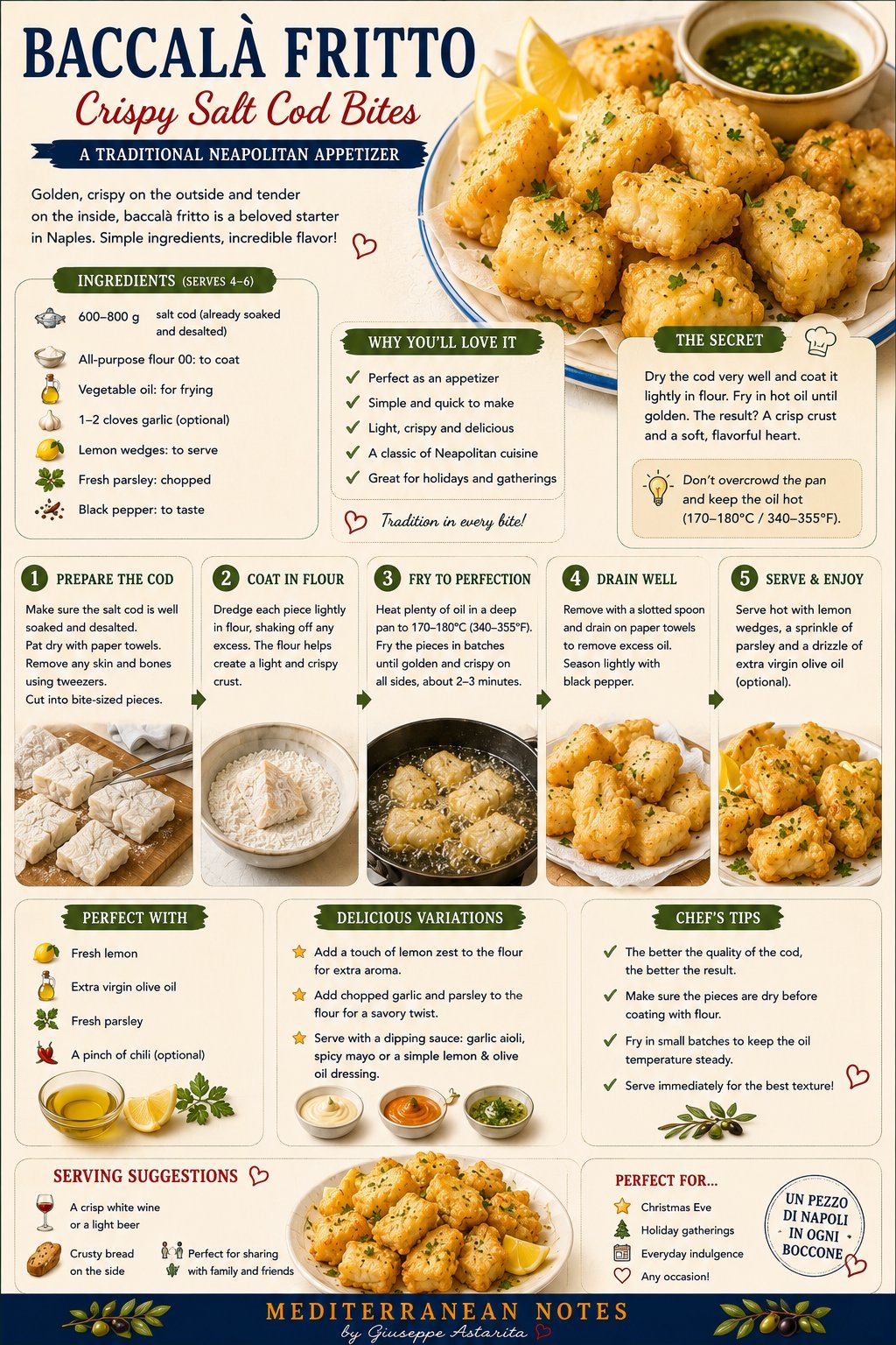 Baccalà fritto — infographic