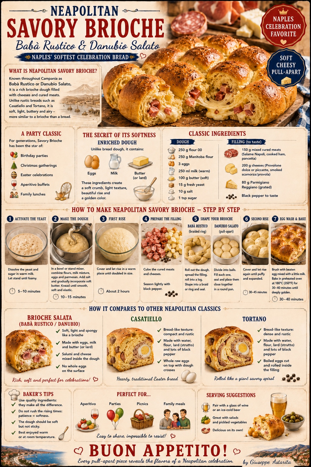 Brioche Salata Napoletana — infographic by Giuseppe Astarita