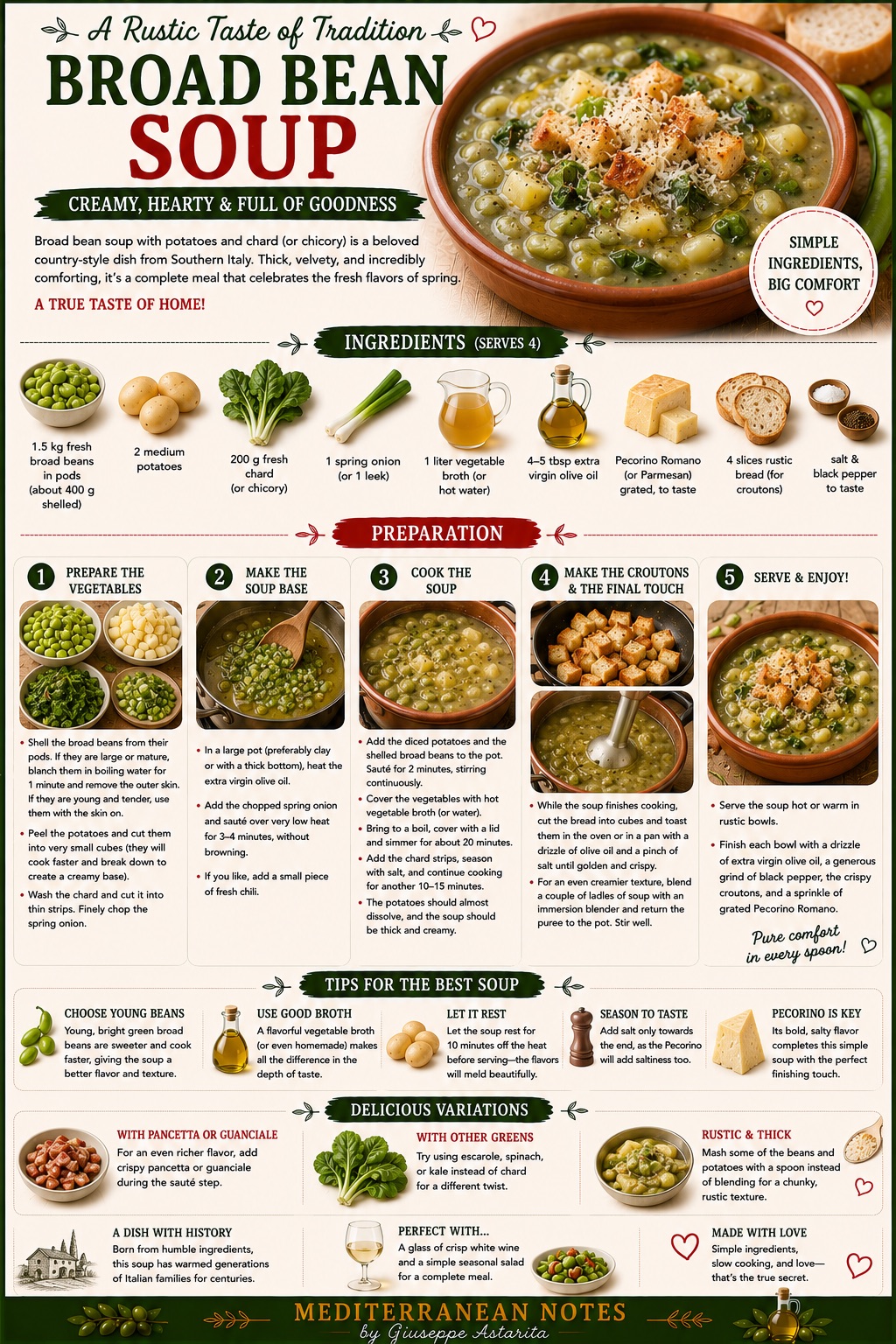 Broad Bean Soup infographic