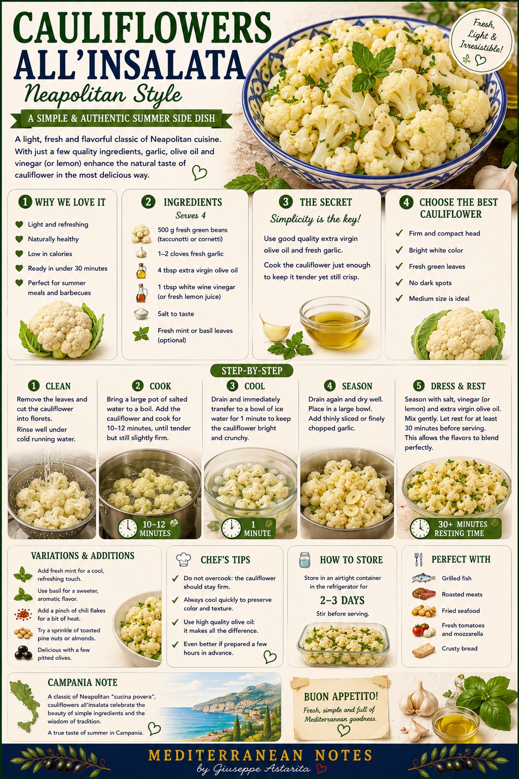Cavolfiore all'insalata — simplicity is the key