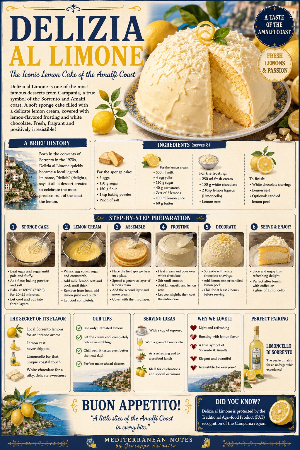 Delizia al Limone — infographic, Mediterranean Notes by Giuseppe Astarita