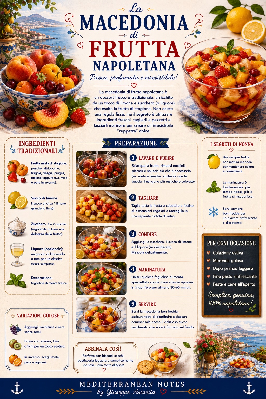 Macedonia di frutta napoletana infographic
