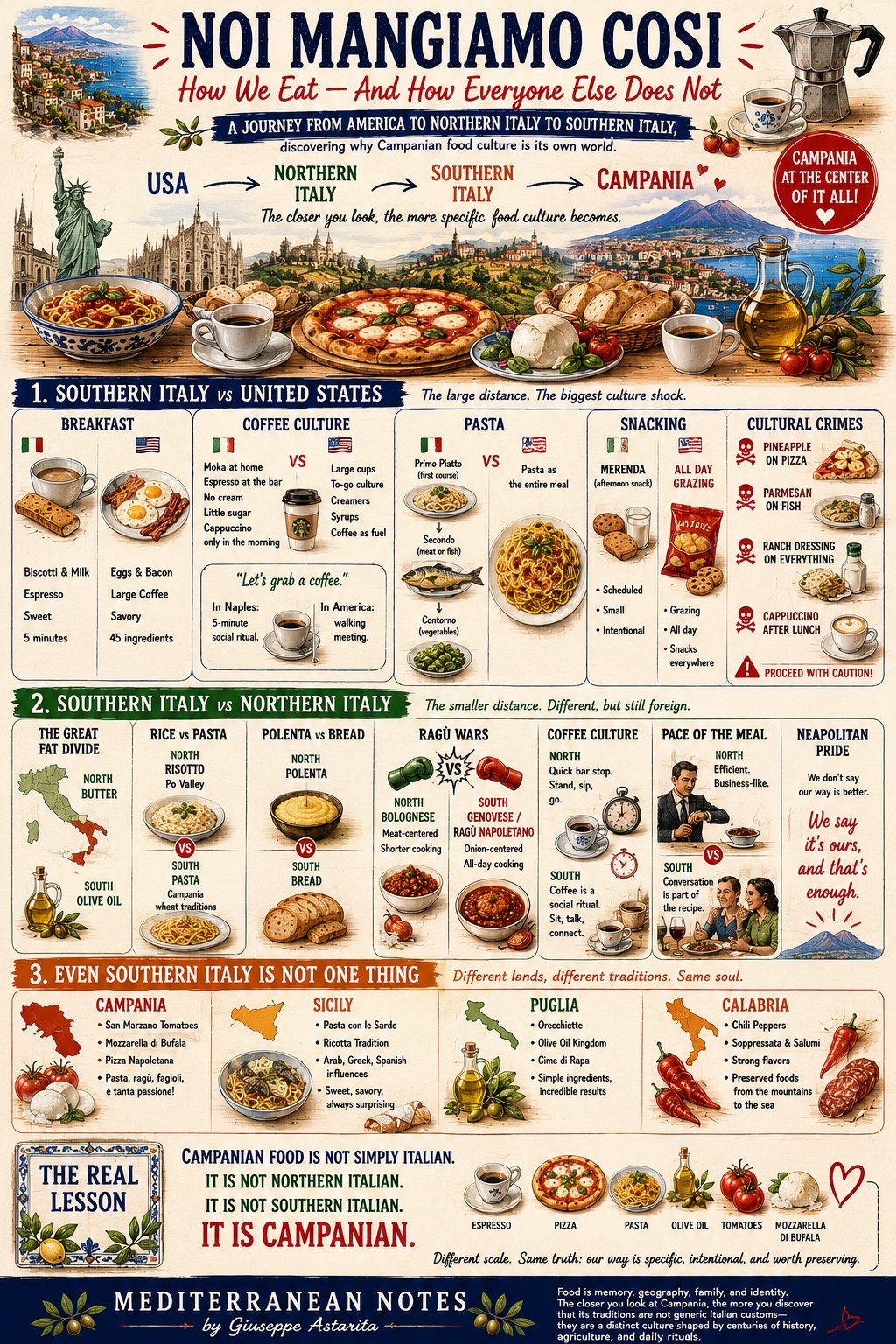 Noi Mangiamo Così — How We Eat and How Everyone Else Does Not infographic