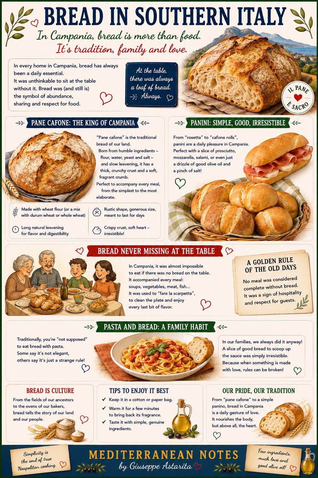 Bread in Southern Italy — infographic by Giuseppe Astarita