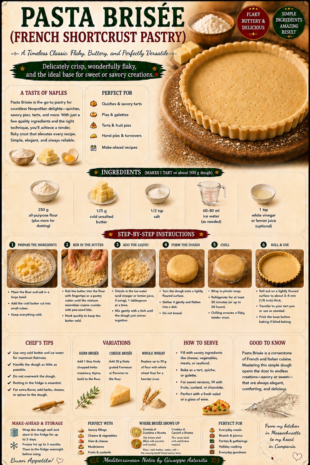 Pasta Brisée — infographic by Giuseppe Astarita