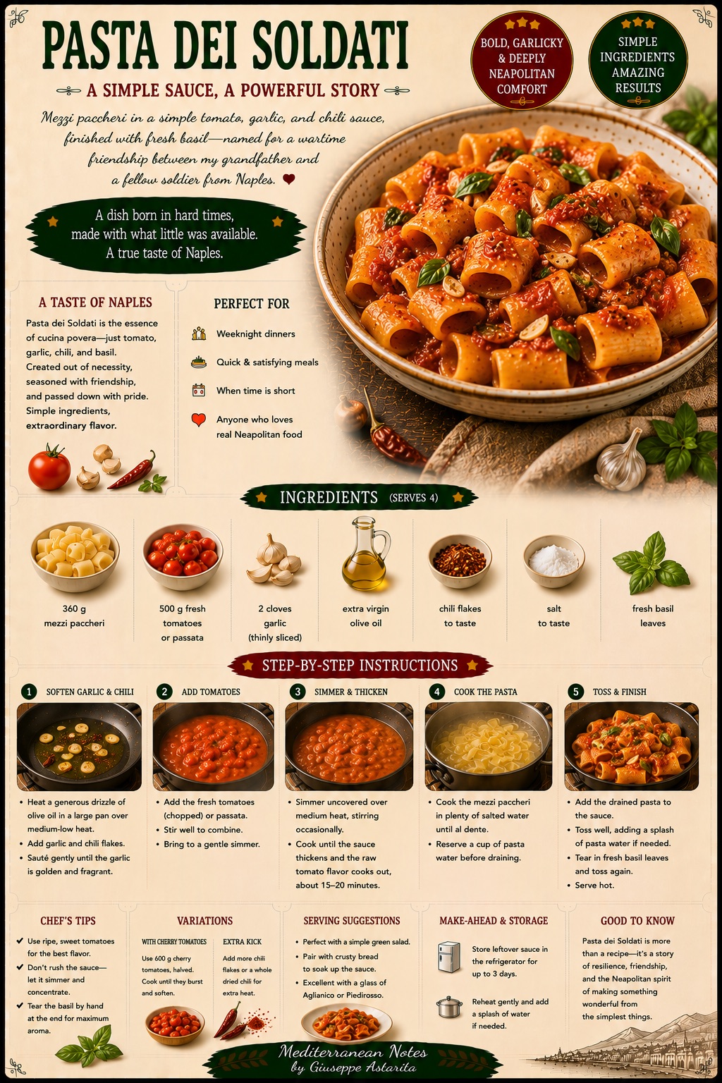 Pasta dei Soldati — infographic by Giuseppe Astarita