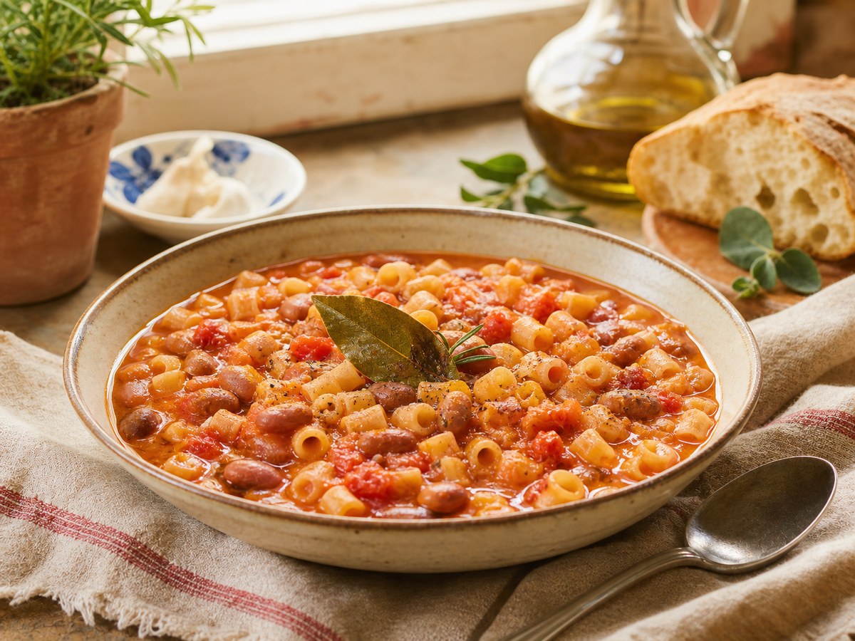 Pasta E Fagioli Rosso