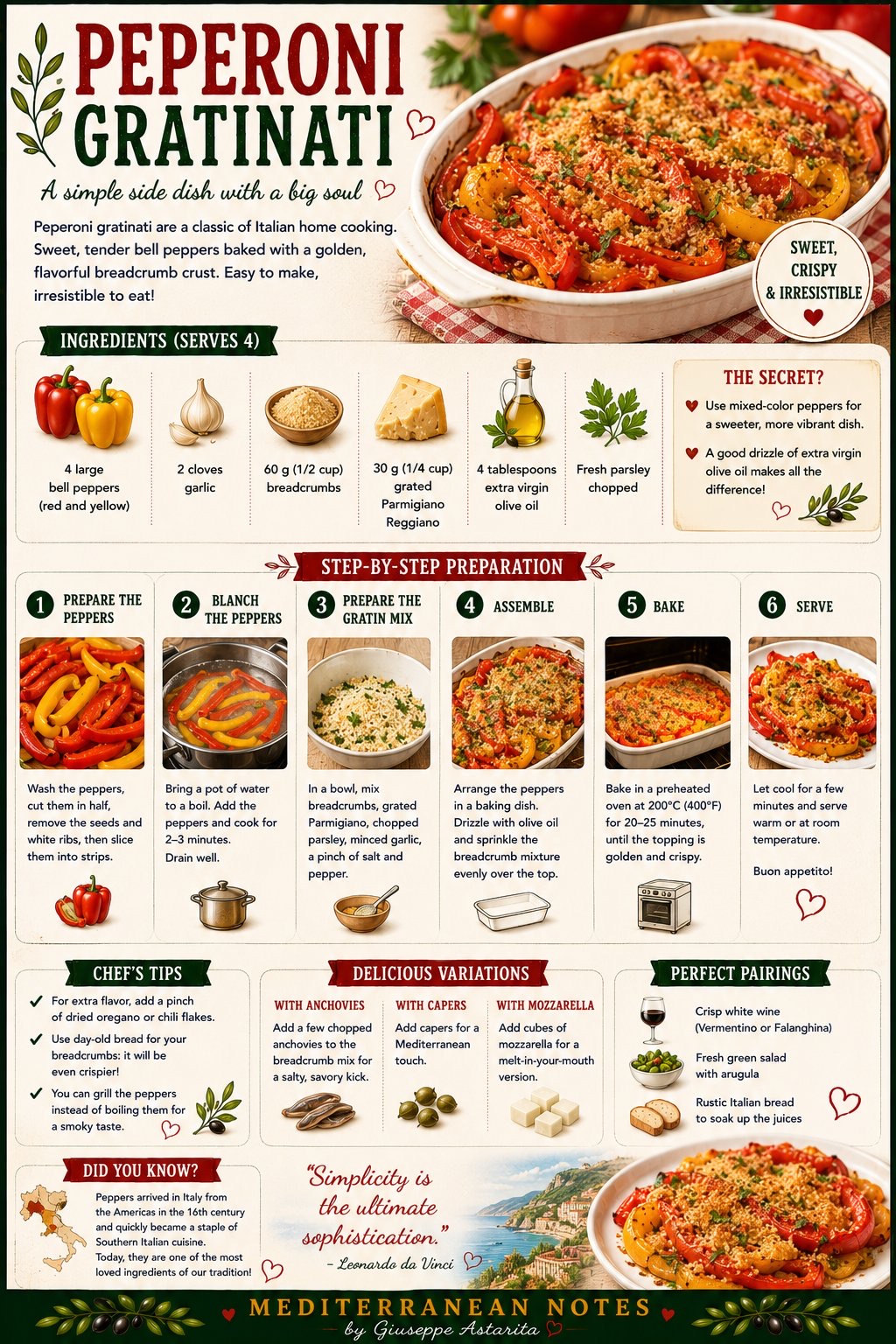 Peperoni Gratinati — infographic by Giuseppe Astarita