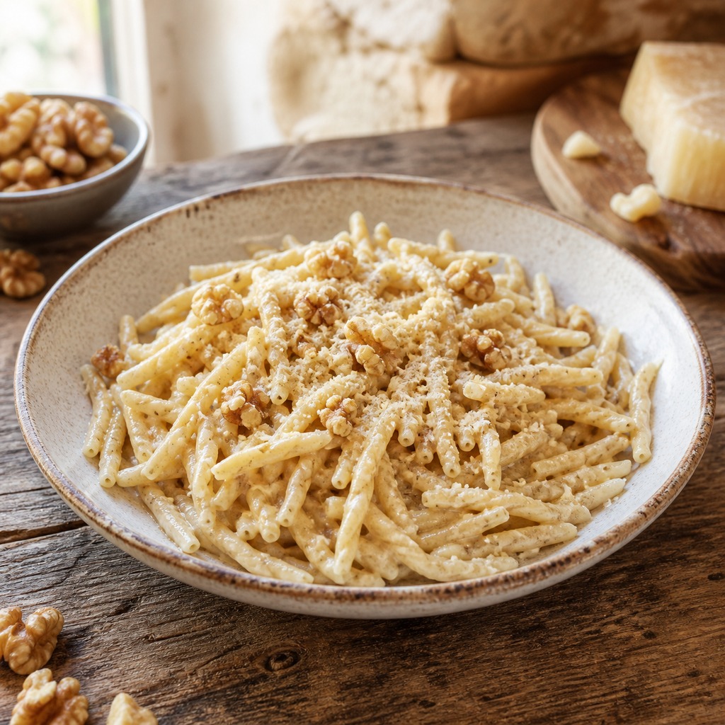 Pasta al pesto di noci