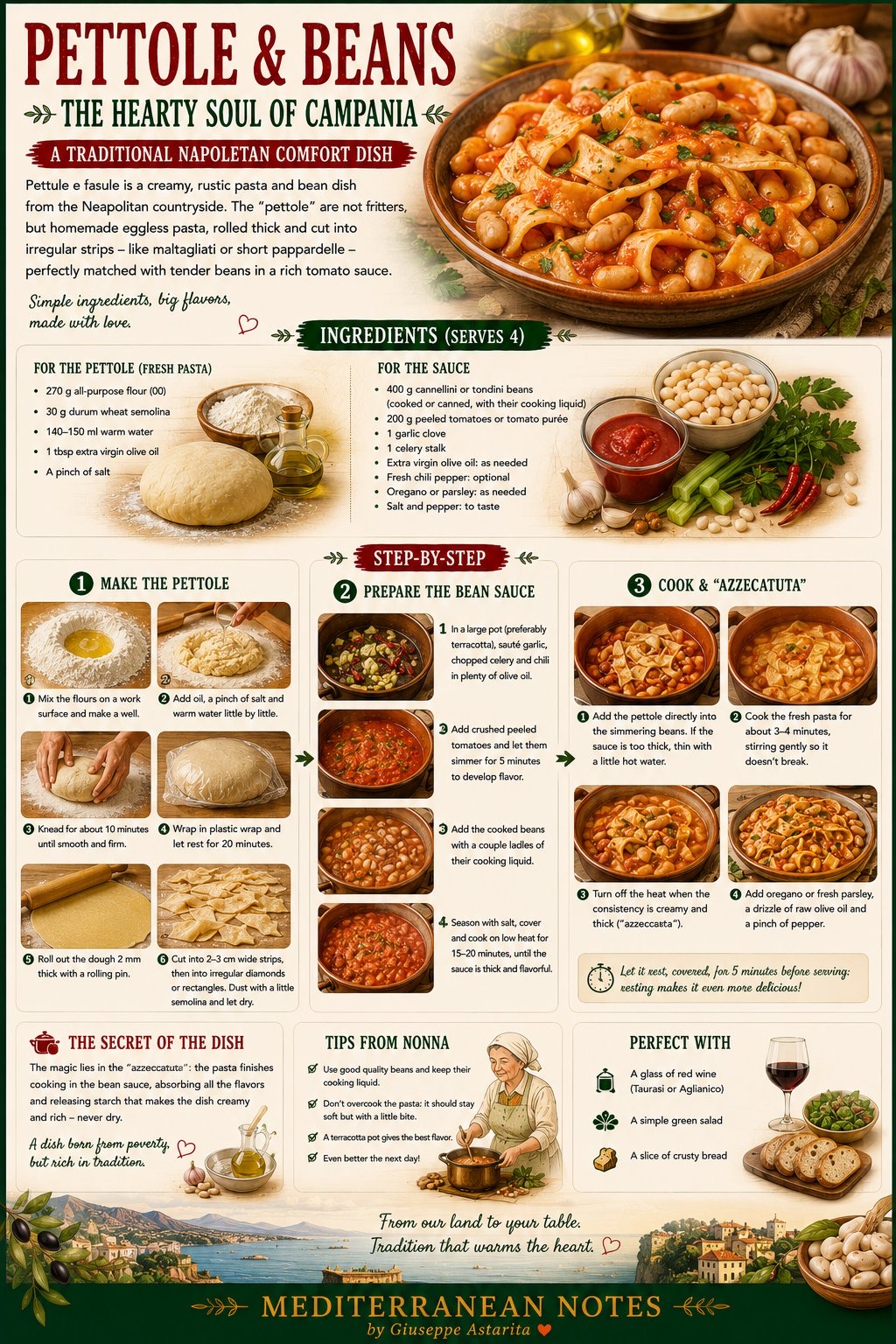 Pettole e Fagioli — Hearty Soul of Campania infographic