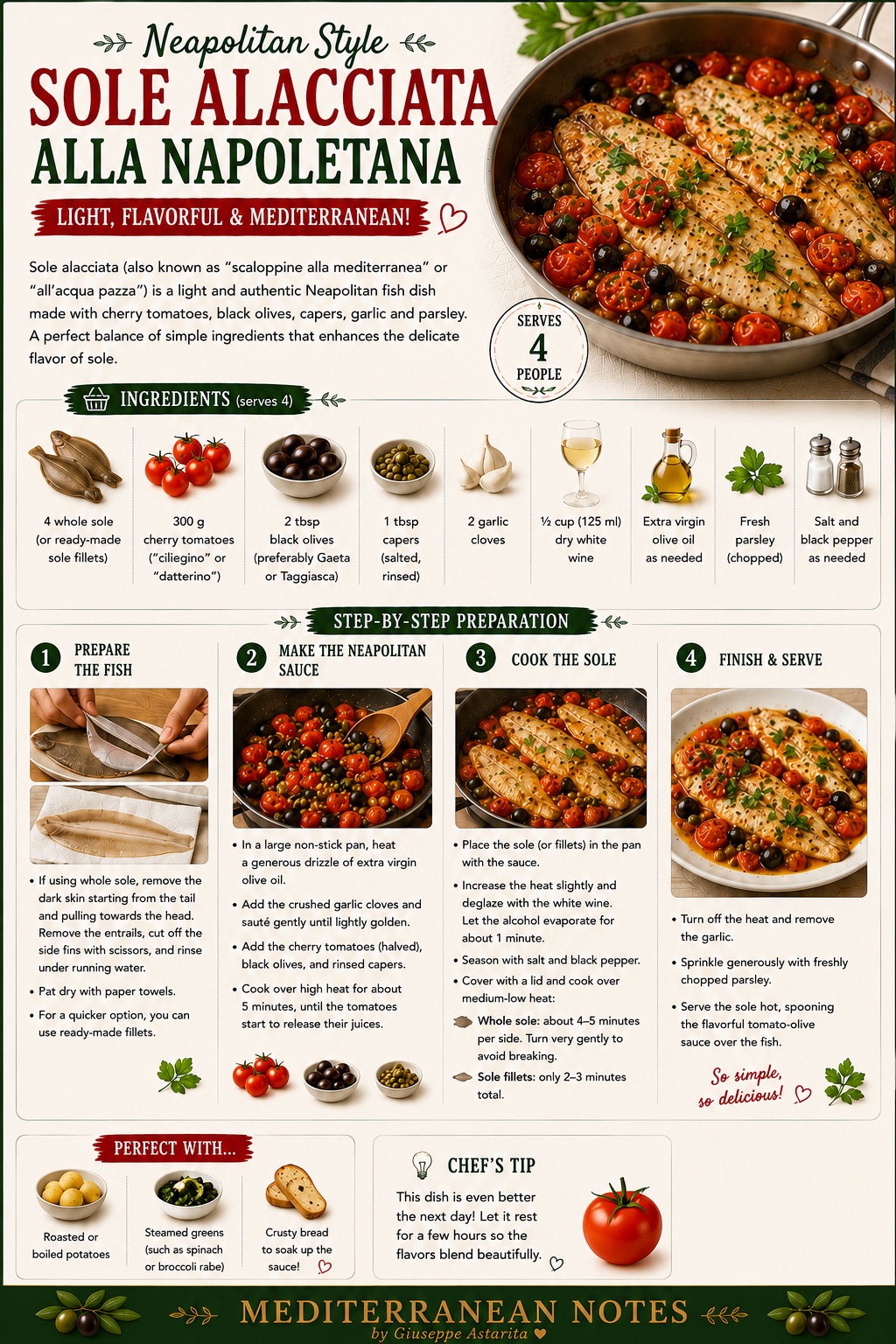 Sogliola all'alacciata — infographic