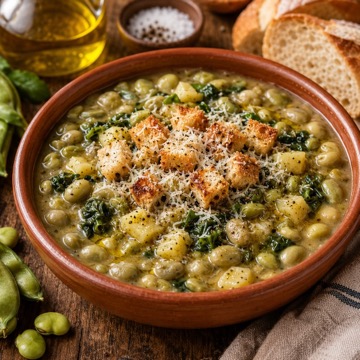 Broad bean soup