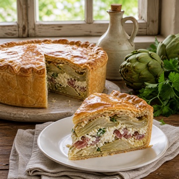 Crostata di carciofi e ricotta