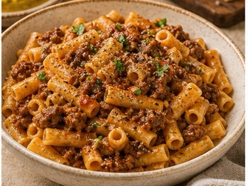 Pasta con carne
