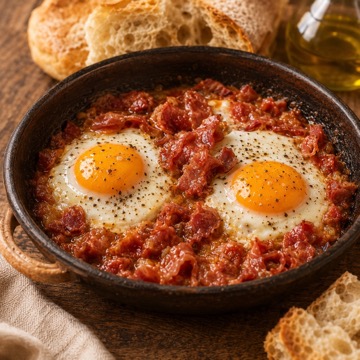 ’O Rtaglio — Uova al Tegamino con Prosciutto