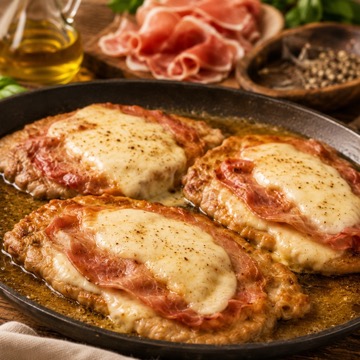 Scaloppine con Mozzarella e Prosciutto