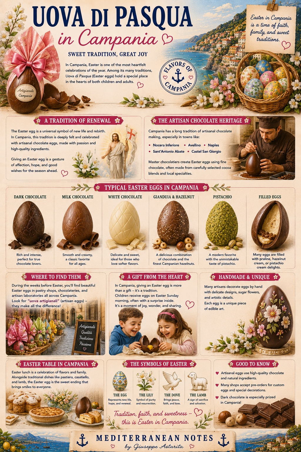 Uova di Pasqua in Campania -- artisanal chocolate eggs and the surprise inside
