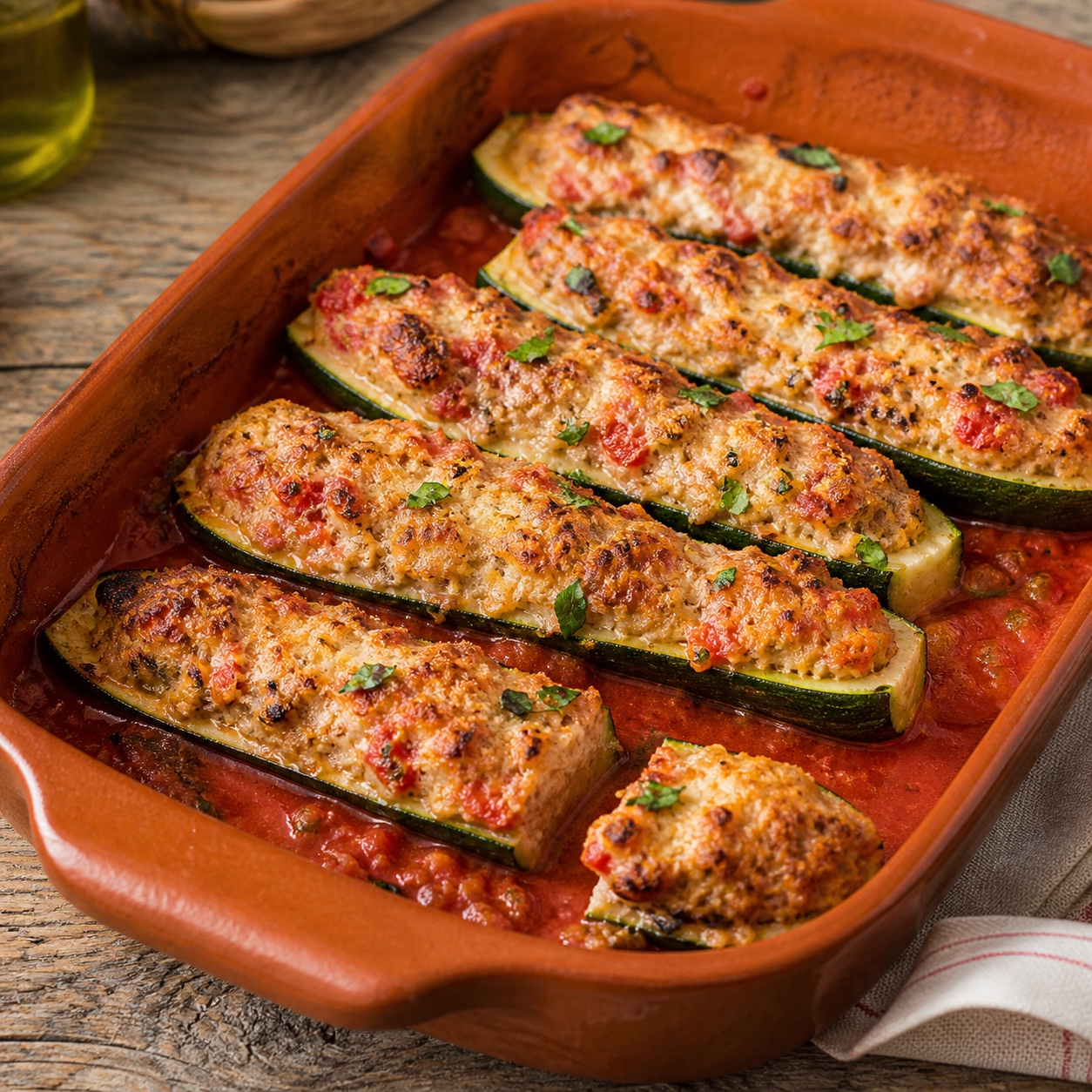 Zucchine ripiene alla napoletana